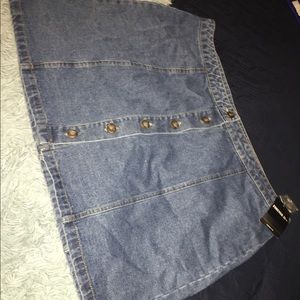 Denim Button Down Skirt